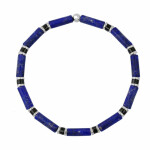 Luxusní pánský náramek s lapis lazuli Antonio, 21 cm Modrá