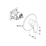 KLUDI - Pure&Solid Vanová baterie pod omítku, chrom 346500575