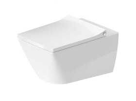 DURAVIT - Viu Závěsné WC, Rimless, WonderGliss, bílá 25110900001