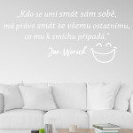 Samolepka Slogan Jana Wericha Barva: červená, Velikost: 60 x 25 cm