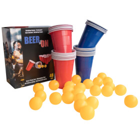 Hra Beer Pong 24 ks kelímků a 24 ks míčků Hra Beer Pong 24 ks kelímků a 24 ks míčků