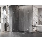 MEXEN/S - Lunar L Duo sprchový kout dveře křídlové 90 x 75, transparent, chrom 834L-090L-075P-01-00