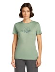 Dámské merino tričko s krátkým rukávem ICEBREAKER Wmns 150 Tech Lite SS Tee Sunrise Sumit, Seaglass velikost: M