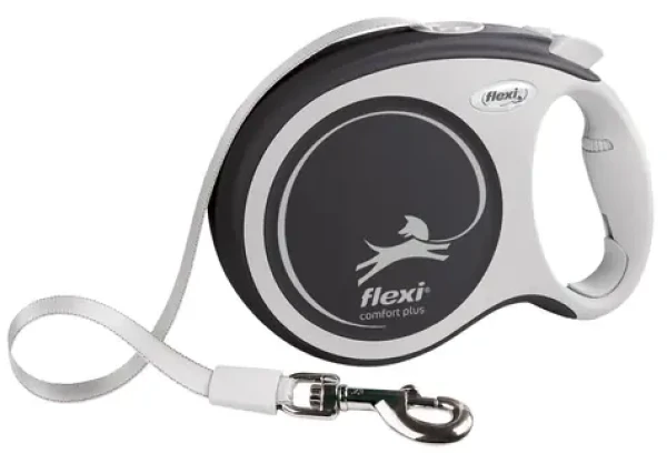 Flexi Comfort Plus L antracitová / Vodítko / pásek 8 m / do 50 kg