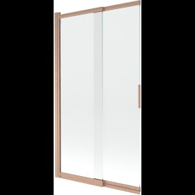MEXEN - Fox vanová zástěna 2-křídlová przesuwny 100 x 150, transparent, měď kartáčovaná 891-100-002-65-00