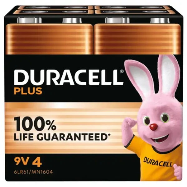 Duracell Plus 9V / Baterie / Alkalická / 6LR61 / 2 ks (142268)