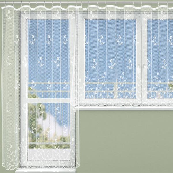 Žakárová záclona GLORIA balkonové dveře 200 x 250 cm