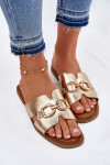 Dámské Plážové Sandály S Dekorativním Detalem Zlaté Amiresna 37