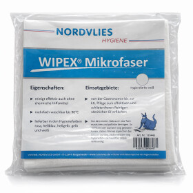 Mikrofázové utěrky bílé Nordvlies 110445 - 5 ks v balení, 40x38 cm EG10110445