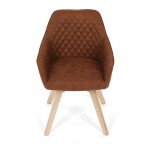 Jídelní židle, hnědá, látka vintage, DCH-435 BR3