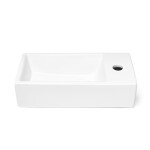 Umývátko SAT Brevis 40,5x20,5 cm otvor pro baterii vpravo SATBRE4020SR SATBRE4020SR