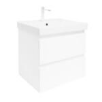 Koupelnová skříňka s umyvadlem SAT B-Way 59x50x45 cm bílá lesk BWAY260WU1BBI BWAY260WU1BBI