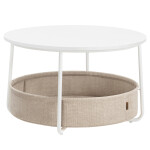 Konferenční stolek 75x75x45cm, mdf, bílá, AFK-E1144 WT