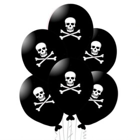 Balonek pirát černý 6 ks Balonek pirát černý 6 ks