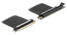 Delock Riser karta PCIe x16 na x16 90° / Riser karta / PCI Express 4.0 / flexibilní kabel 0,3 m / černá (81509)