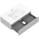 MEXEN/S - Orio koupelnová skříňka 80 cm s umyvadlem Otis, 1 šuplík, šedá mat/bílá mat 91A10-08023-1-BF62-W18M01
