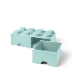 LEGO úložný box šuplíky aqua