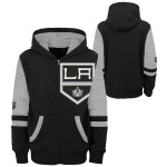 Outerstuff Dětská Mikina Los Angeles Kings Faceoff Colorblocked Fleece Full-Zip Velikost: Dětské L (13 - 14 let)