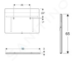 GEBERIT - Option Zrcadlo s LED osvětlením, 900x650 mm 819200000