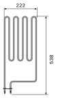 Topné těleso, spirála pro saunová kamna HL70, HL70S (A), SW45/70S (A), 2260W/230V CZCU-823L