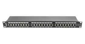 Lanberg PPS5-1024-B černý / Patch panel / 24 portů / RJ-45 / CAT5E / 1U / 19" (PPS5-1024-B)