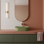 REA - Umyvadlo na desku Vanda Pistachio Matt 49x31 REA-U3612