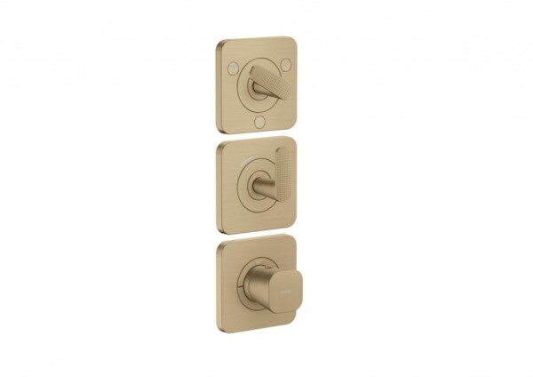 AXOR - Citterio C Termostatická baterie pod omítku, pro 3 spotřebiče, kartáčovaný bronz 49711140