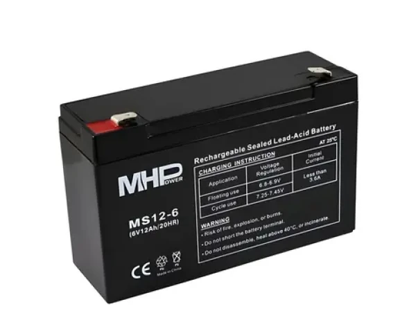 MHPower MS12-6 / Akumulátor VRLA AGM / 6 V / 12 Ah (MS12-6)