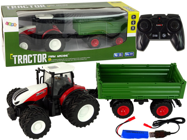 Mamido Traktor s přívěsem na dálkové ovládání 1:24