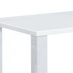 Jídelní stůl 160x90x76 cm, vysoký lesk bílý