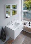 DURAVIT - ME by Starck Asymetrické umyvadlo 83x49 cm, 1 otvor pro baterii vlevo, s WonderGliss, matná bílá 23458332001