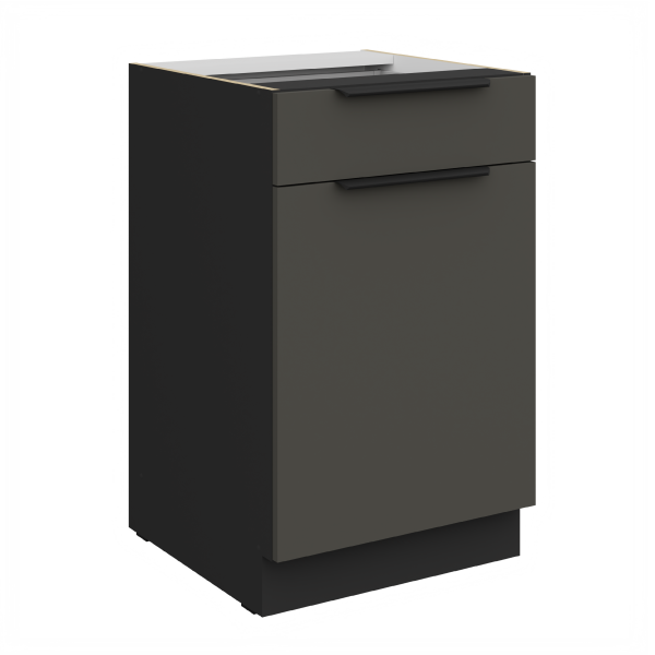 Spodní skříňka Aria 50 D 1F 1S BB - Premium Box Barva korpusu: Černá, Barva dvířek: GR - Graphite AFM