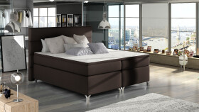 Boxspring Amadeo Rozměr: 140 x 200 cm, látka: Soft 66, Varianta: S LED osvětlení