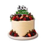 Dortisimo Zápich do dortu Happy Birthday s fotbalovým míčem a fotbalistou