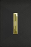 MEXEN/S - Toro obdélníková sprchová vanička SMC 110 x 70, černá, mřížka zlatá 43707011-G