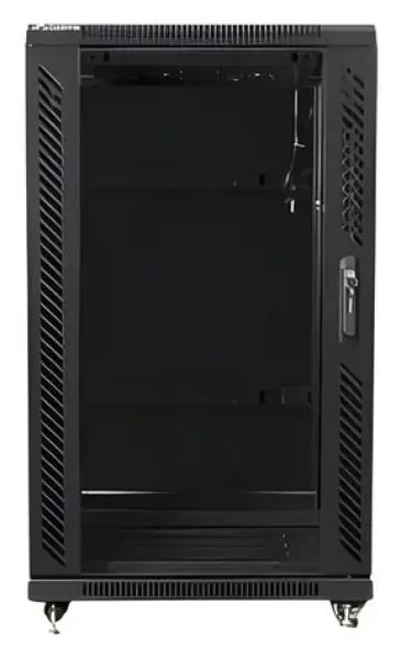 Lanberg 22U 19" černý / Stojanový rozvaděč / 600×600 mm / Flat pack / Nosnost 800 kg (FF01-6622-12B)