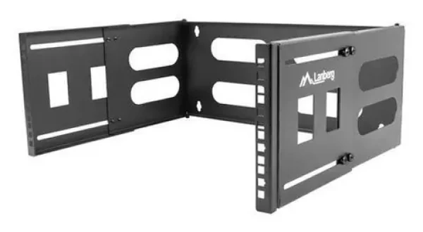 Lanberg sklopný nástěnný rám 19" 4U / Nástěnný rám / 497 x 240–400 mm / nosnost 12 kg (FB01-5404-10B)