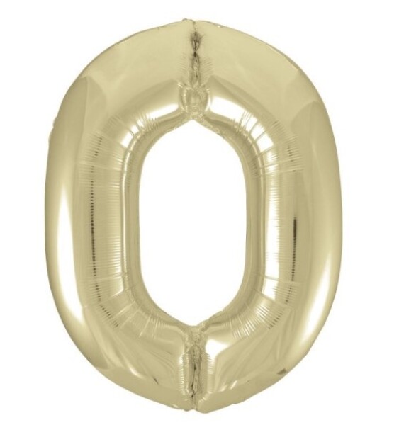 Balónek fóliový narozeniny číslo 0 zlatý 86cm Balónek fóliový narozeniny číslo 0 zlatý 86cm