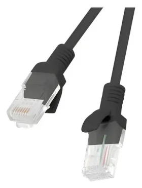 Lanberg CAT6 černá / Patch kabel / UTP / 3 m / Fluke Passed (PCU6-10CC-0300-BK)