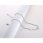 Ocelový choker náhrdelník Patricia - chirurgická ocel, hvězdy, Stříbrná 38 cm + 5 cm (prodloužení)