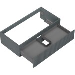 MEXEN/S - Rivel koupelnová skříňka pod umyvadlo 90, 1 šuplík, reliéf , grafit mat 91A20-09023-1-BF66