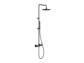 RAVAK - Espirit Sprchový set s termostatem, průměr 25 cm, matná černá X070496