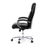 Kancelářské křeslo, houpací mechanismus, černá ekokůže, KA-F1385 BK