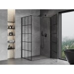 MEXEN/S - Mist-B sprchový kout dveře křídlové pravá 80 x 75, černá kratka, černá 8A2T-080-075-70-77-P