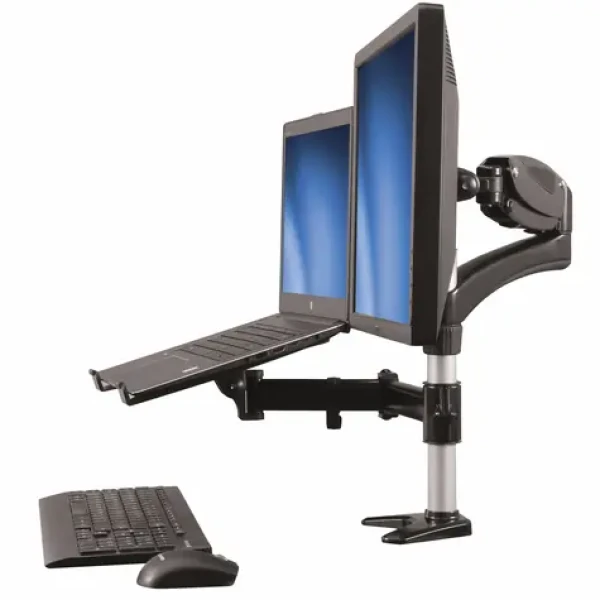 StarTech Rameno pro monitor a notebook černá / Rameno pro monitor / 15-27" / nosnost 8 kg / rotace 360° (ARMUNONB)