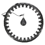 HMS HHW12 Masážní hula hoop plus size se závažím černá (5907695545289)