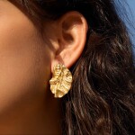 ELENYS Golden Knot – pozlacené náušnice 18K žluté zlato