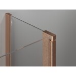 MEXEN/S - Mistsprchový kout pětiboký křídlový asymetrický 100 x 80, transparent, měď kartáčovaná 8A8-100-080-65-00