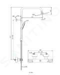 IDEAL STANDARD - CeraTherm Sprchový set T100 s termostatem, 200 mm, 3 proudy, chrom A7240AA