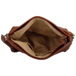 Stylová dámská koženková crossbody kabelka Gabra, hnědá